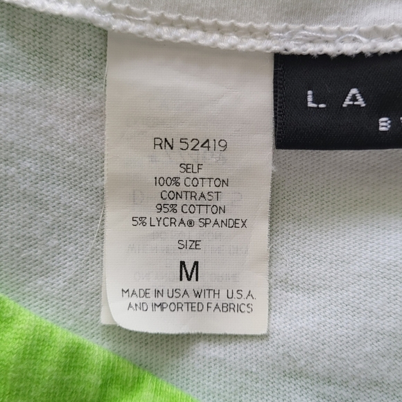 La Blanca by Rob Beattie Miami V-Neck Lime Green Striped Swim Cover Up - Picture 7 of 8